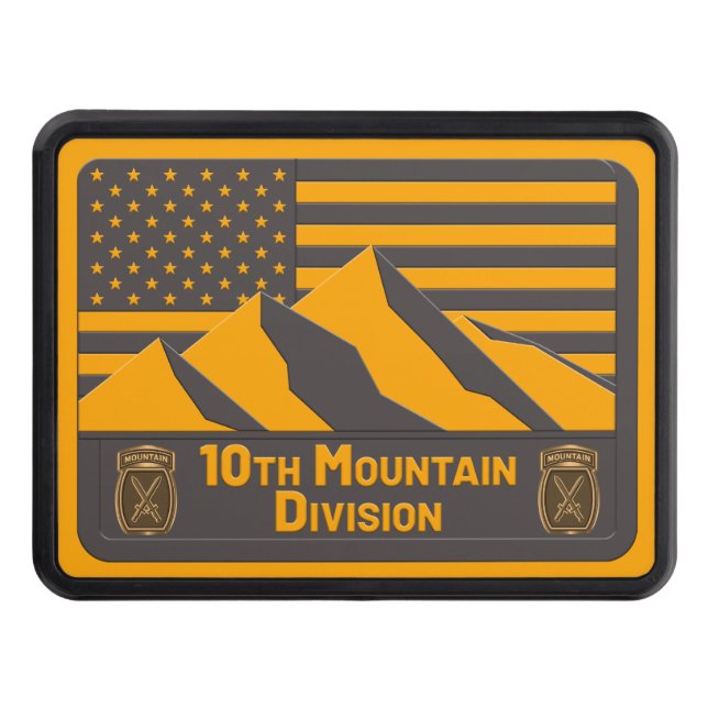 10th Mountain Division  Trailer Hitch Cover (Front)