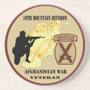 "10th Mountain Division Veteran" Military Coaster