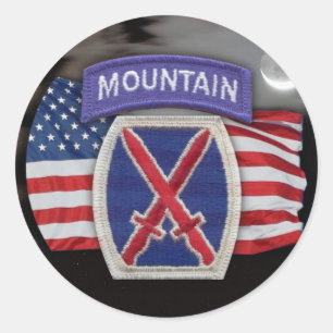10th mountain patch scrapbooking veterans iraq S Classic Round Sticker