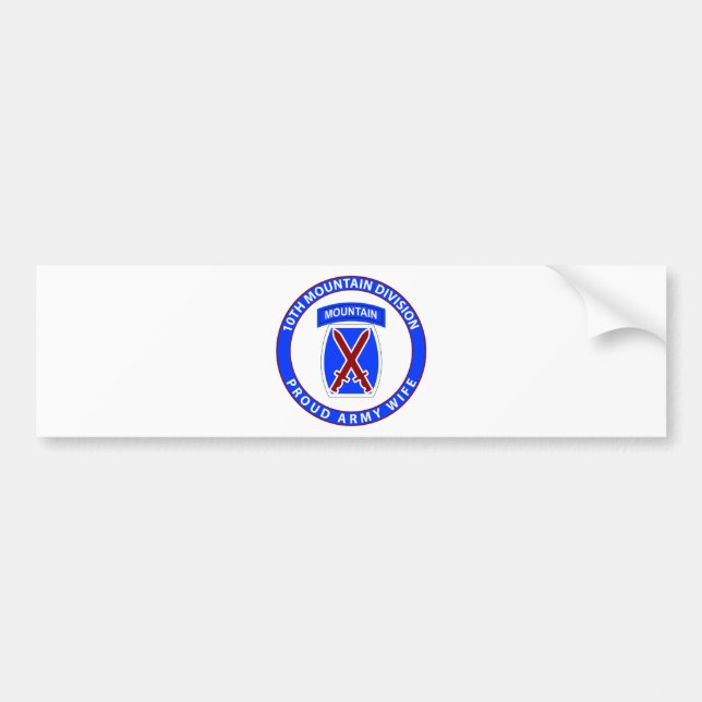 10th Mountain Wife Bumper Sticker (Front)