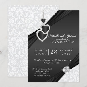 10th  Onyx Anniversary Design Invitation
