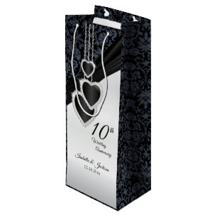 10th Onyx Wedding Anniversary - Wine Wine Gift Bag