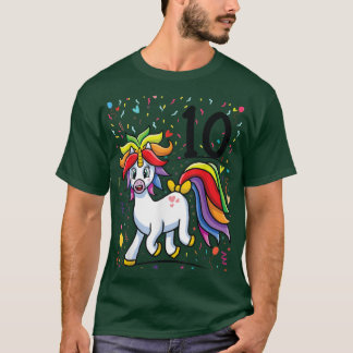 10th party Bday 10 years Unicorn Party 10th Birthd T-Shirt