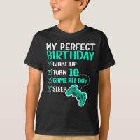 10th Perfect Birthday Gaming 10 Years Old Gamer