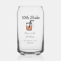 10th Shake 10th happy birthday milkshake scribble