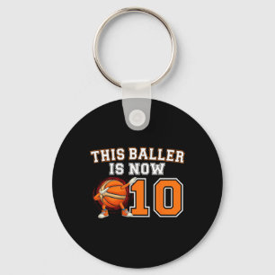 10th Sketll Birthday Ten Year Old Sketll Player Keychain
