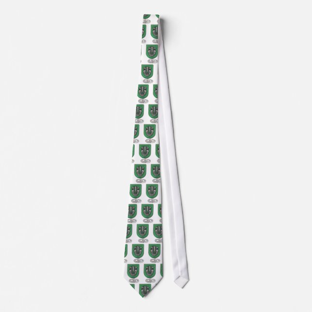 10th special forces green berets flash veteran Tie (Front)
