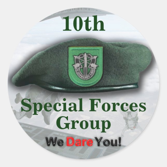 10th Special forces green berets veterans Sticker (Front)