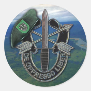 10th Special forces Green Berets veterans vets Classic Round Sticker
