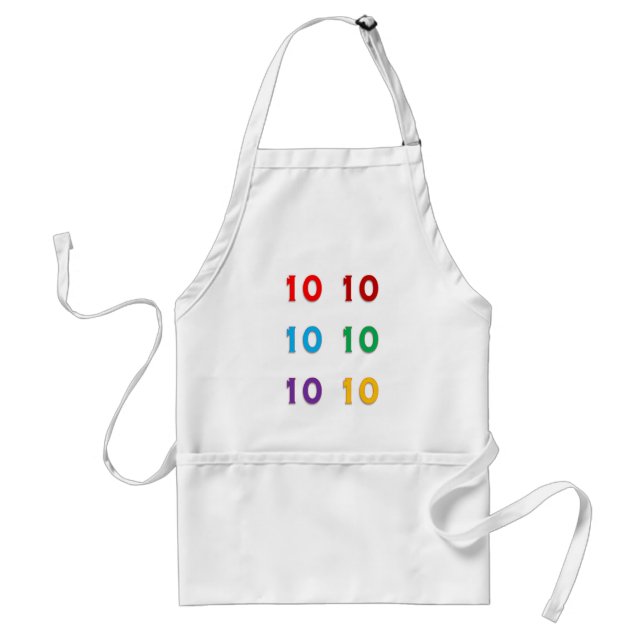 10th tenth Xth Birthday Anniversary Years GIFTS Standard Apron (Front)
