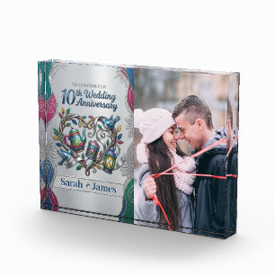 10th Tin Wedding Anniversary We Still Do Photo Block