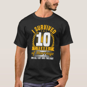 10th Wedding Anniversary, 10 Years Married, Husban T-Shirt