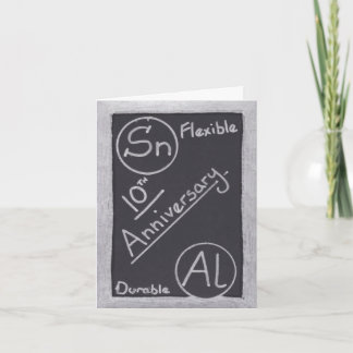 10th Wedding Anniversary Elements Greeting Card