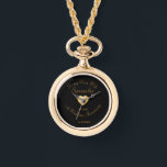 10th Wedding Anniversary gift. Editable name/date Watch<br><div class="desc">Anniversary gift, whether it be wedding, retirement, graduation, coming of age or engagement, the text is fully editable to suit your occasion. The gold heart can be removed if not needed or add your own image.</div>