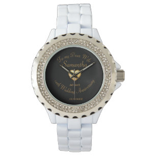 10th Wedding Anniversary gift. Editable name/date Watch