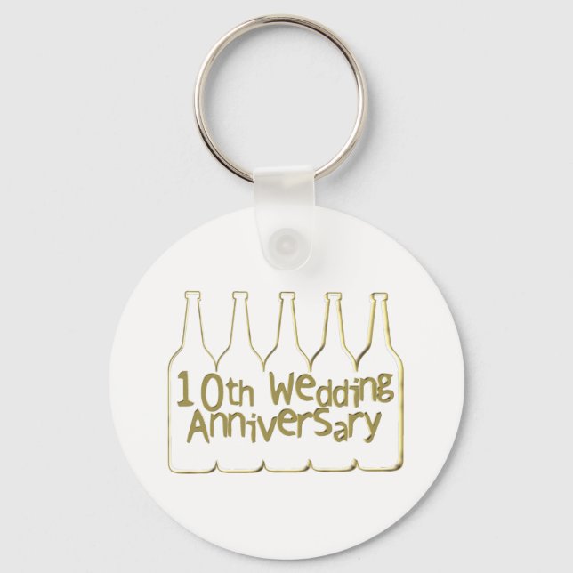 10th wedding anniversary ht keychain (Front)