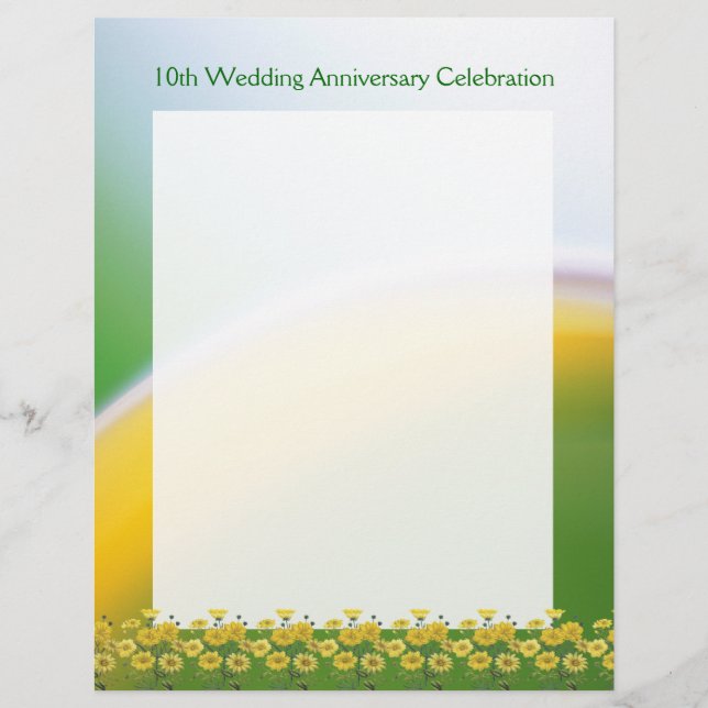 10th Wedding Anniversary Party Scrapbook Page 1 (Front)