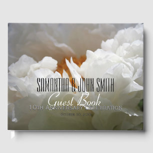 10th Wedding Anniversary Party W Peony Guest Book