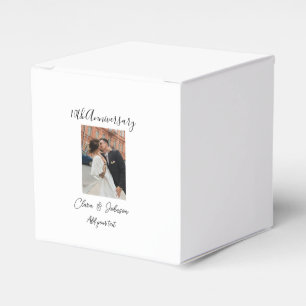 10th wedding anniversary photo name couple Romanti Favor Box