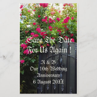 10th Wedding Anniversary Photo Save the Date Stationery