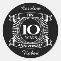10TH wedding anniversary tin