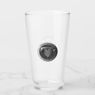 10th Wedding Anniversary Tin Medallion Glass