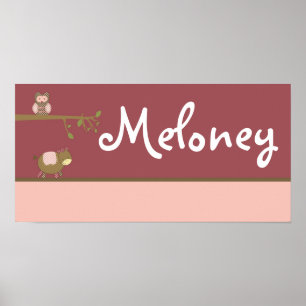10x20 Nursery Art Name Print Abby's Farm Pink Girl