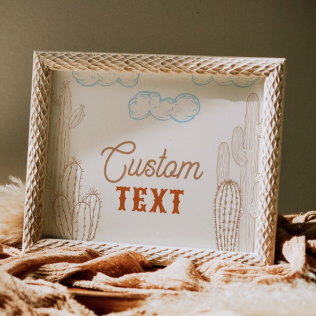 10x8 Editable Cowboy Party Sign (Creator Uploaded)