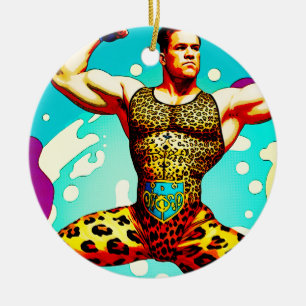 1105 The Circus Strongman Ceramic Ornament