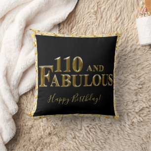 110 Birthday  Throw Pillow