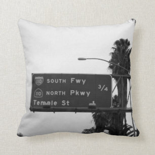 110 Freeway Sign Throw Pillow