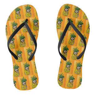 110 - Hedgehog and the pineapple Flip Flops