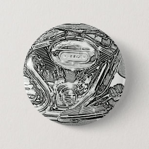 110 Screaming Eagle 2 Inch Round Button