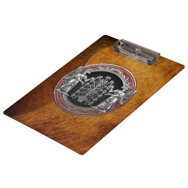 [110] Two Silver Ninurtas with Tree of Life Clipboard (Angled)