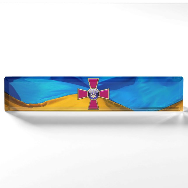 [110] Ukrainian Armed Forces Emblem Nameplate (Front)