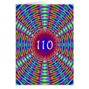 110th Birthday Abstract Trippy Swirls