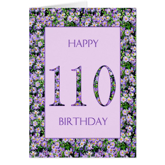 110th Birthday Purple Daisies (Front)