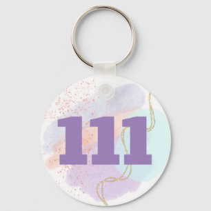 111 Align & Manifest Angel Numbers High Vibes Keychain