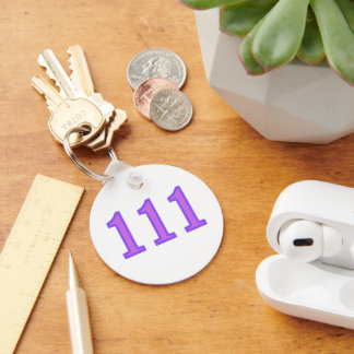 111 Angel Number Blessings Keychain