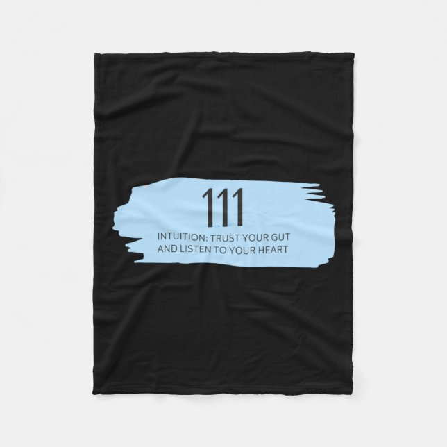 111 Angel Number Blue  Fleece Blanket (Front)