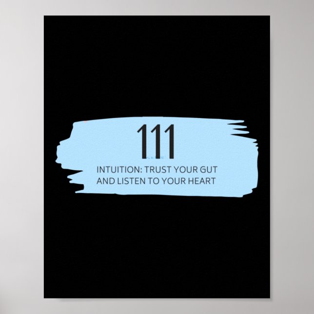 111 Angel Number Blue  Poster (Front)