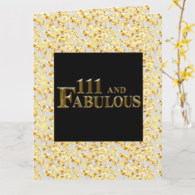 111 Birthday  Card (Yellow Flower)