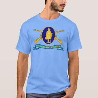 111th Infantry Regiment DUI w Br Ribbon X T-Shirt
