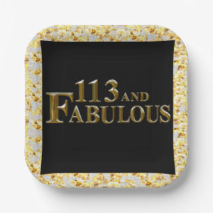 113 Birthday Paper Plate