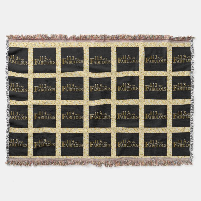 113 Birthday  Throw Blanket (Front)