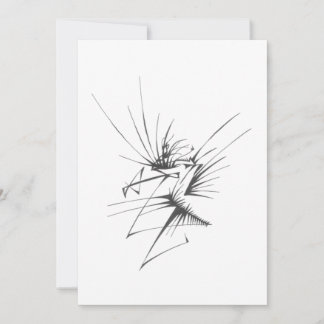 114 Black White Abstract Tribal Tattoo Art Card