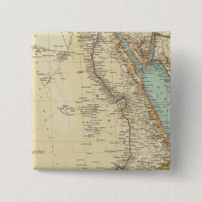 115 Egypt 2 Inch Square Button (Front)