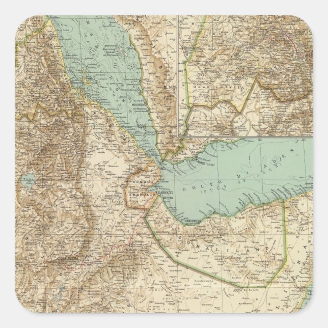 11617 Eritrea, Ethiopia, Somalia Square Sticker (Front)