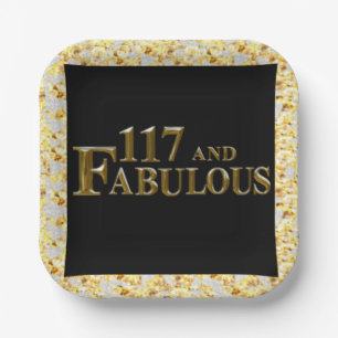 117 Birthday Paper Plate