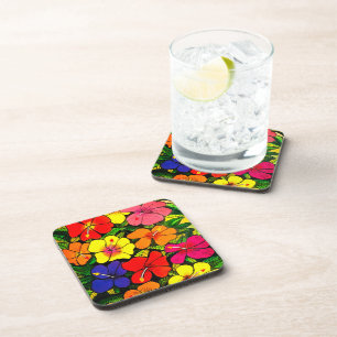 117 - Dessous de verre Hibiscus